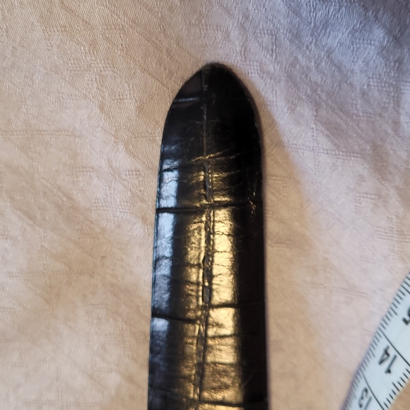 Trafalgar men's size 36" black leather croc embossed belt Made in USA - Picture 13 of 14